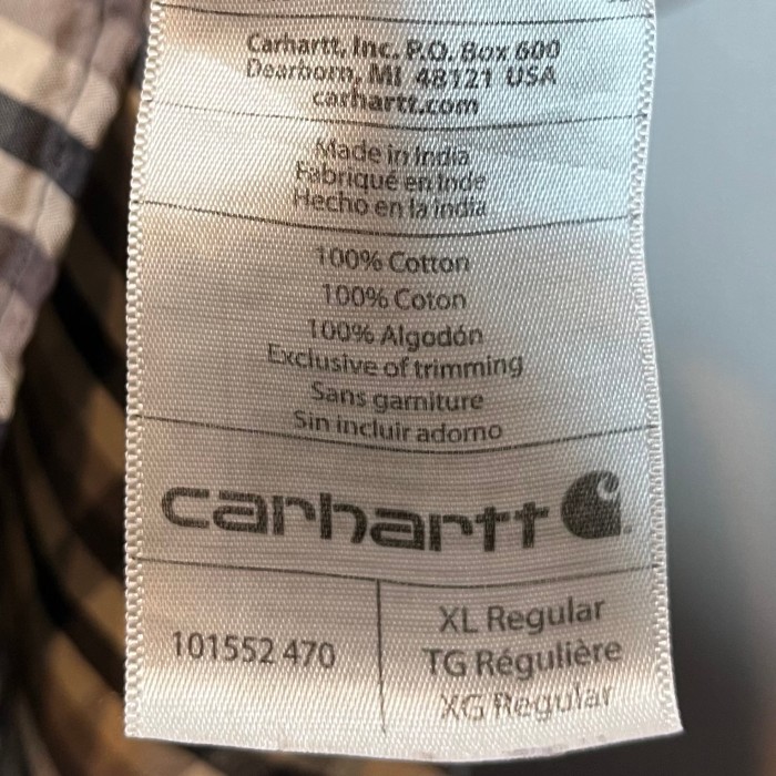 Carhartt/オーバーサイズ/シャツ/刺繍ロゴ/ワークシャツ/カーハート/ブラック/グレー/コットン/ワークシャツ/Work Shirt/ビッグシルエット | Vintage.City 古着屋、古着コーデ情報を発信