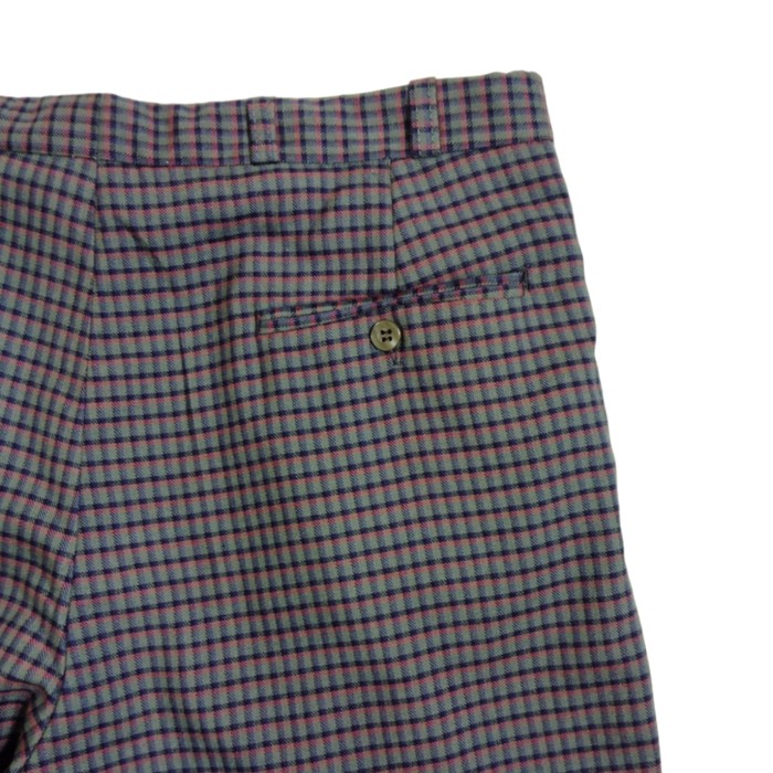 UNKNOWN / Unusual Check Poly×Viscose Slacks Pants W32 | Vintage.City 古着屋、古着コーデ情報を発信