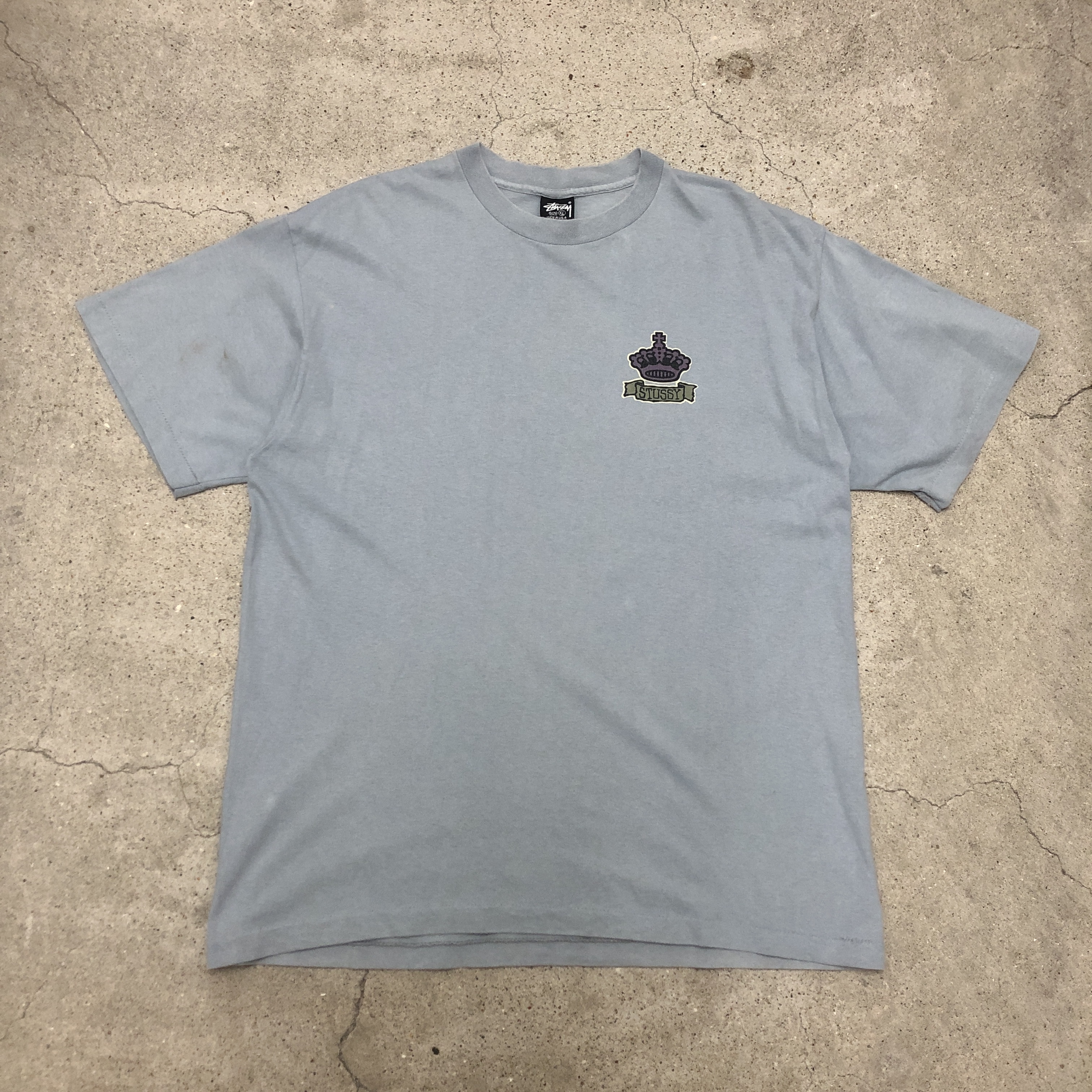 00s OLD STUSSY/Space invaders Tee/USA製/銀タグ/L/スペース 