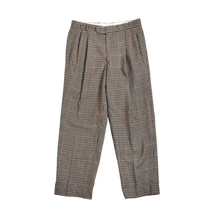 Business Class / Gingham Check Light Wool Slacks Pants W31 | Vintage.City 古着屋、古着コーデ情報を発信