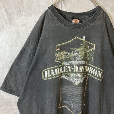 HARLEY DAVIDSON usa製 bike print fade T-shirt size XXL 配送A ハーレーダビッドソン　両面プリントTシャツ　フェード感 | Vintage.City 古着屋、古着コーデ情報を発信