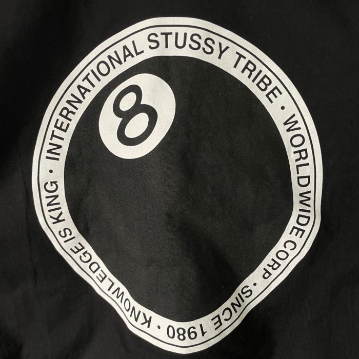STUSSY 8ball back print T-shirt size M 配送B ステューシー　バックプリントTシャツ　８ボール | Vintage.City 古着屋、古着コーデ情報を発信