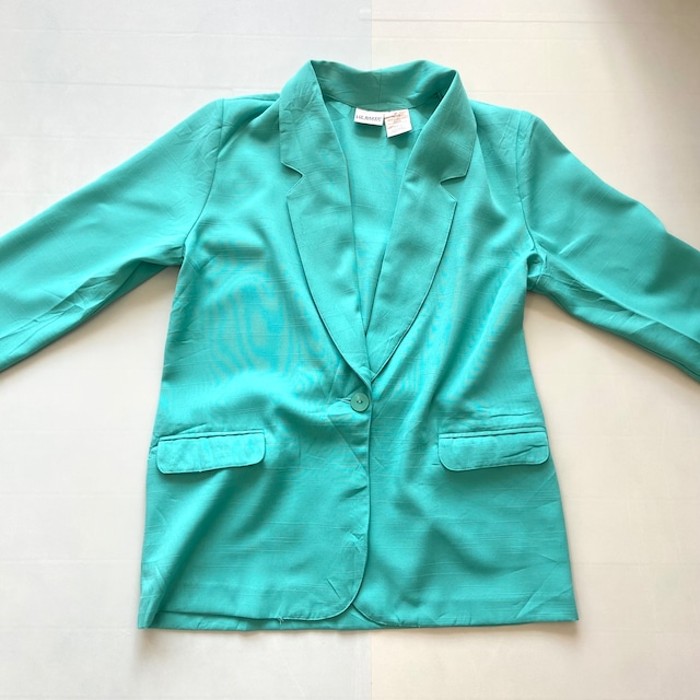 LIZ BAKER | emerald green tailored jacket | Vintage.City 古着屋、古着コーデ情報を発信