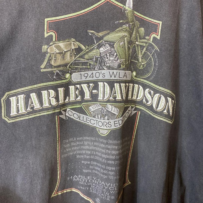 HARLEY DAVIDSON usa製 bike print fade T-shirt size XXL 配送A ハーレーダビッドソン　両面プリントTシャツ　フェード感 | Vintage.City 빈티지숍, 빈티지 코디 정보
