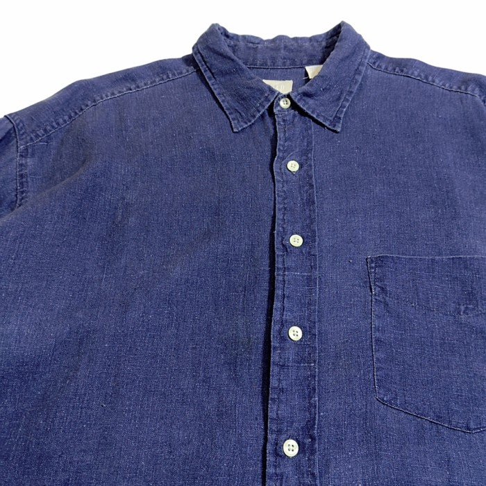OLD GAP / Oversized Indigo Linen Shirt | Vintage.City 古着屋、古着コーデ情報を発信
