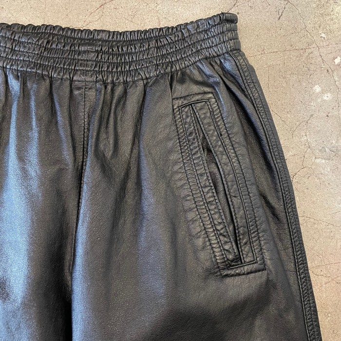EREZ leather easy pants | Vintage.City 古着屋、古着コーデ情報を発信