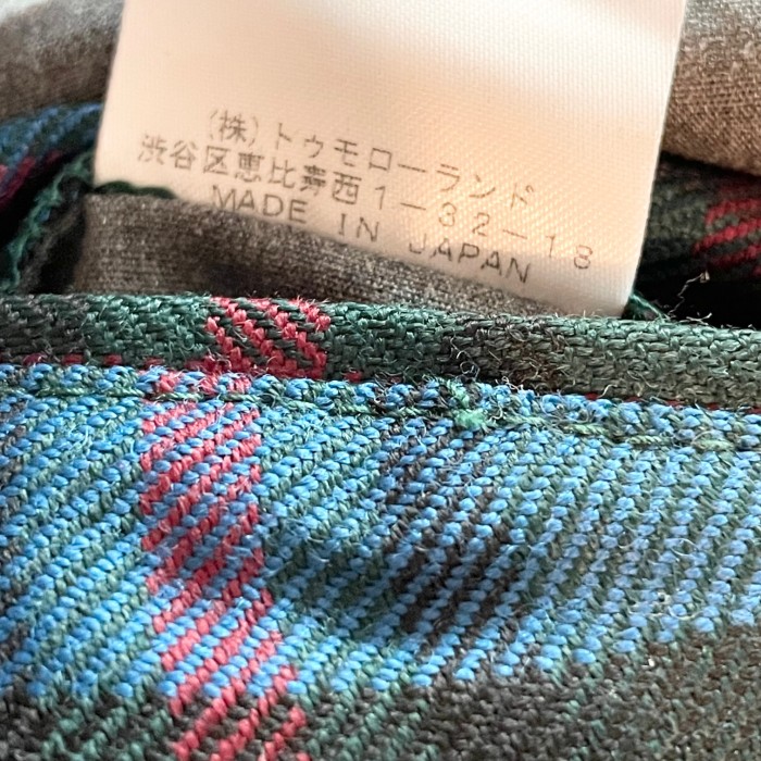 MADE IN JAPAN製 TOMORROWLAND チェック柄ウールパンツ マルチカラー 44サイズ | Vintage.City 古着屋、古着コーデ情報を発信