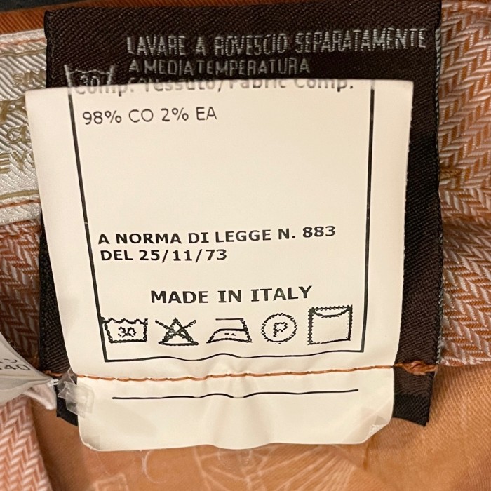 【BARNEYS NEWYORK取り扱い】MADE IN ITALY製 BERWICH コットンスラックス オレンジ 44サイズ | Vintage.City 古着屋、古着コーデ情報を発信