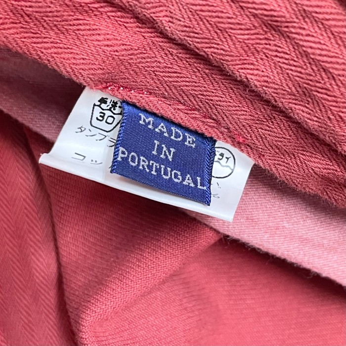 MADE IN PORTUGAL製 INCOTEX カラーコットンスラックス レッド 44サイズ | Vintage.City 빈티지숍, 빈티지 코디 정보