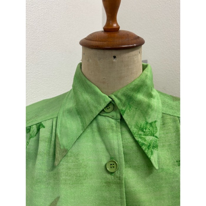 半袖ワンピース ベルト付き レトロ 緑 グリーン レディースM 9号 #337 | Vintage.City 古着屋、古着コーデ情報を発信