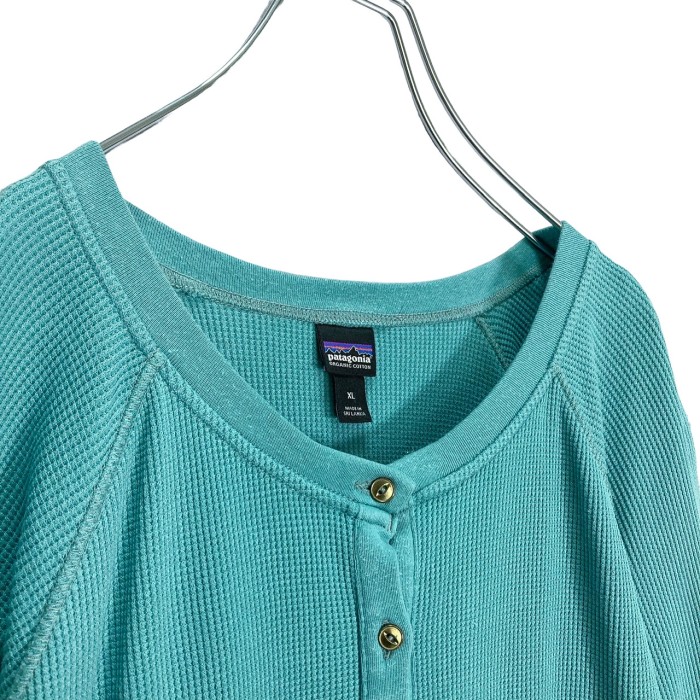 Patagonia 00's turquoise blue L/S cotton thermal cutsewn | Vintage.City 古着屋、古着コーデ情報を発信