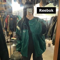 リーボック ナイロンジャケット XL グリーン ブラック 刺繡ロゴ フルジップ 9863 | Vintage.City 古着屋、古着コーデ情報を発信