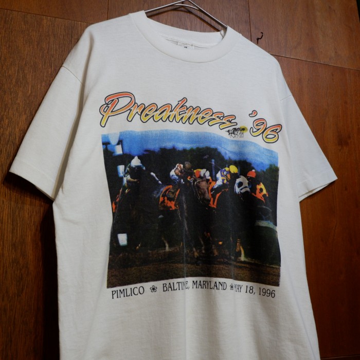 90s FRUIT OF THE LOOM “Preakness’96” 競馬プリントTシャツ | Vintage.City 빈티지숍, 빈티지 코디 정보