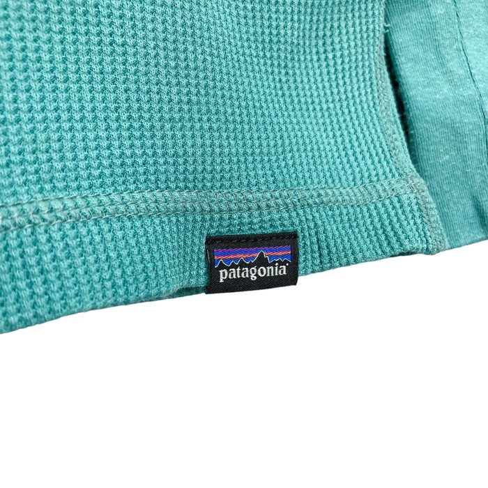 Patagonia 00's turquoise blue L/S cotton thermal cutsewn | Vintage.City 古着屋、古着コーデ情報を発信