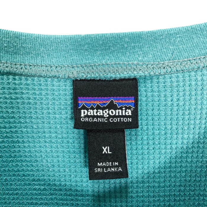 Patagonia 00's turquoise blue L/S cotton thermal cutsewn | Vintage.City 빈티지숍, 빈티지 코디 정보