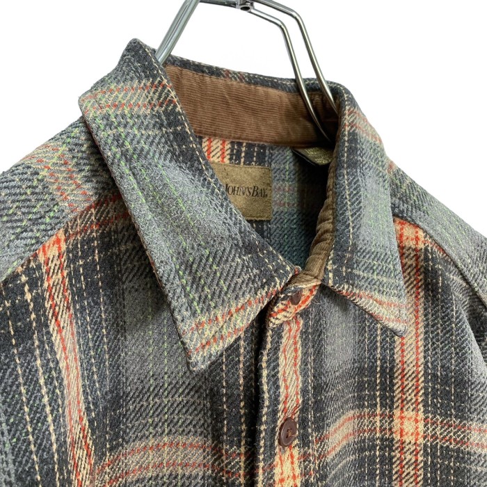 90s ST.JOHN'S BAY L/S cotton heavy check nel shirt | Vintage.City 빈티지숍, 빈티지 코디 정보
