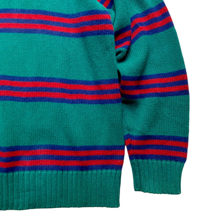 80’s Eddie Bauer Cotton Border Knit | Vintage.City 古着屋、古着コーデ情報を発信