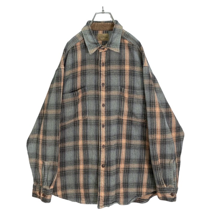 90s ST.JOHN'S BAY L/S cotton heavy check nel shirt | Vintage.City 빈티지숍, 빈티지 코디 정보