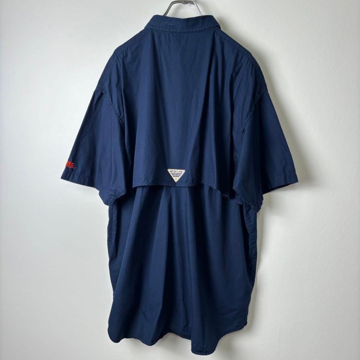 Columbia PFG フィッシングシャツ 半袖 ワンポイント ネイビー XL | Vintage.City 古着屋、古着コーデ情報を発信