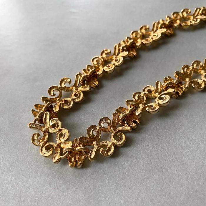 Vintage 80s retro classical design gold chain necklace レトロ ヴィンテージ クラシカル デザイン ゴールド チェーンネックレス | Vintage.City 古着屋、古着コーデ情報を発信