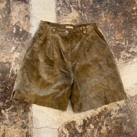 90s EMOTION suède leather wide short  pants | Vintage.City 古着屋、古着コーデ情報を発信