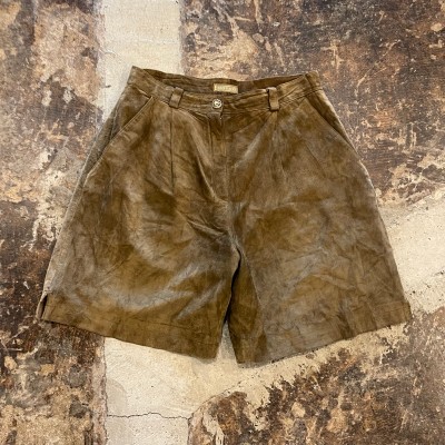 90s EMOTION suède leather wide short  pants | Vintage.City 빈티지숍, 빈티지 코디 정보