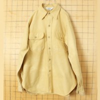 70s 80s USA Woolrich コットン シャモアクロス シャツ イエロー メンズL 長袖 アメリカ古着 | Vintage.City 古着屋、古着コーデ情報を発信