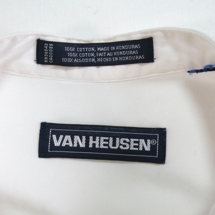 90s VAN HEUSEN バンドカラー ホワイトシャツ | Vintage.City 빈티지숍, 빈티지 코디 정보