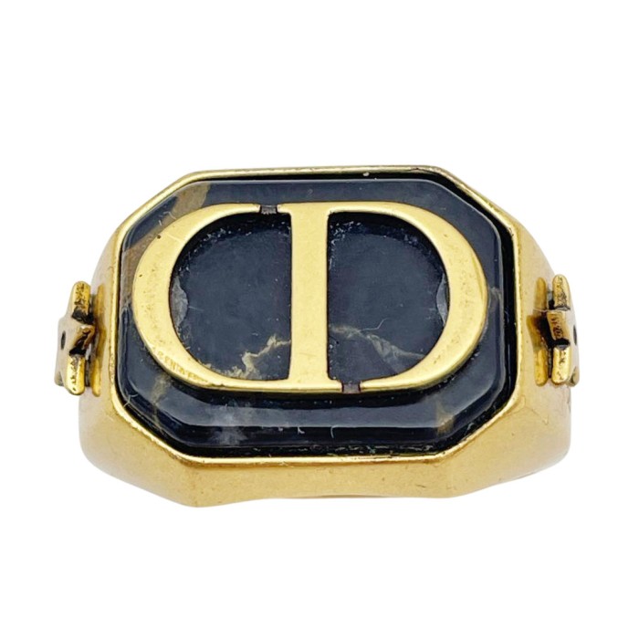 Christian Dior クリスチャンディオール 印台リング 指輪 CDロゴ ゴールド Lサイズ(約14号くらい) | Vintage.City Vintage Shops, Vintage Fashion Trends
