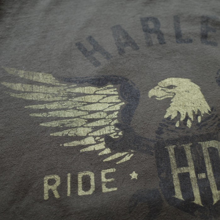 671 US 古着 ハーレー ダビッドソン L ミリタリー カーキ Tシャツ Harley-Davidson | Vintage.City 古着屋、古着コーデ情報を発信