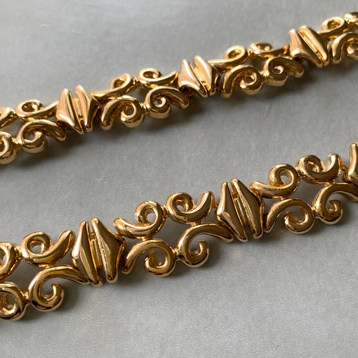 Vintage 80s retro classical design gold chain necklace レトロ ヴィンテージ クラシカル デザイン ゴールド チェーンネックレス | Vintage.City 古着屋、古着コーデ情報を発信