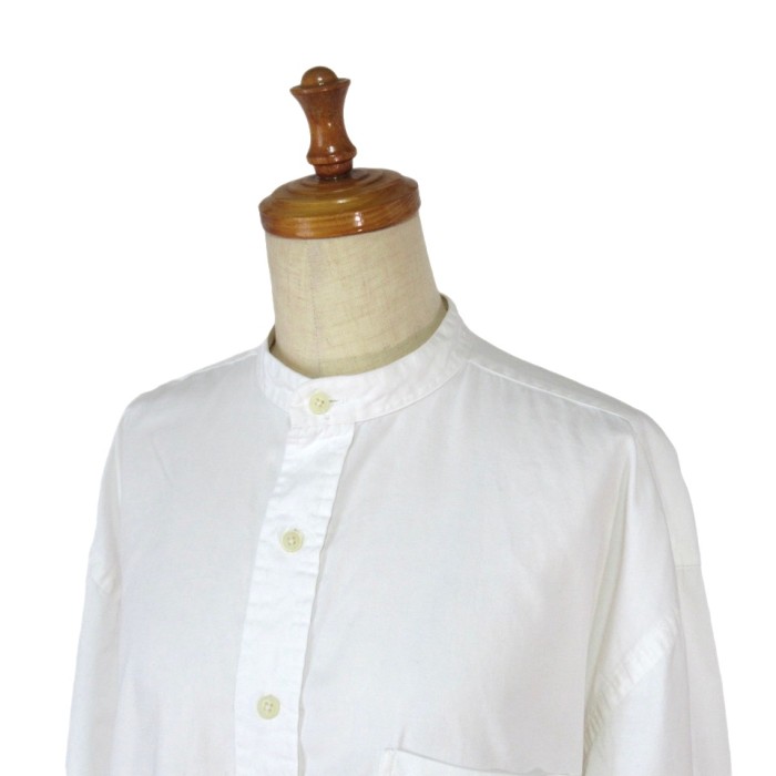 90s VAN HEUSEN バンドカラー ホワイトシャツ | Vintage.City 古着屋、古着コーデ情報を発信