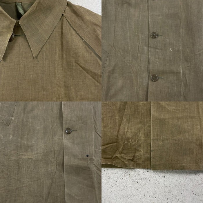 44年製 40年代 U.S.ARMY 米軍実品 レインコート ラバーコート ステンカラーコート SMALL メンズL相当 | Vintage.City 古着屋、古着コーデ情報を発信