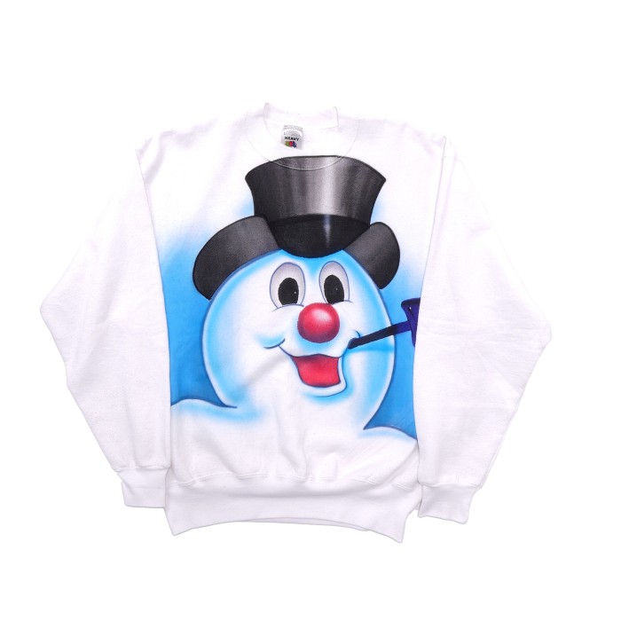 90's Airbrush Snowman Sweatshirt -L- | Vintage.City 빈티지숍, 빈티지 코디 정보
