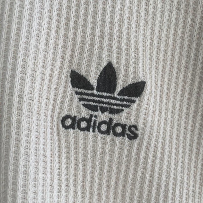 adidas waffle sweatshirt size XL,2XL 配送C アディダス　ワッフルスウェット　刺繍ロゴ　オフホワイト | Vintage.City 古着屋、古着コーデ情報を発信