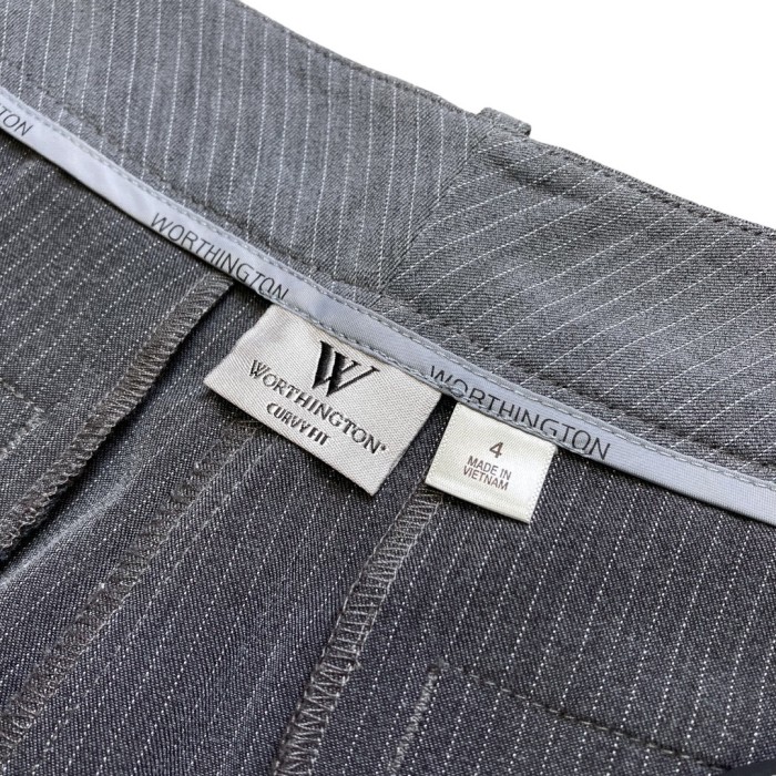 WORTHINGTON 00's buggy silhouette pin stripe slacks | Vintage.City 빈티지숍, 빈티지 코디 정보