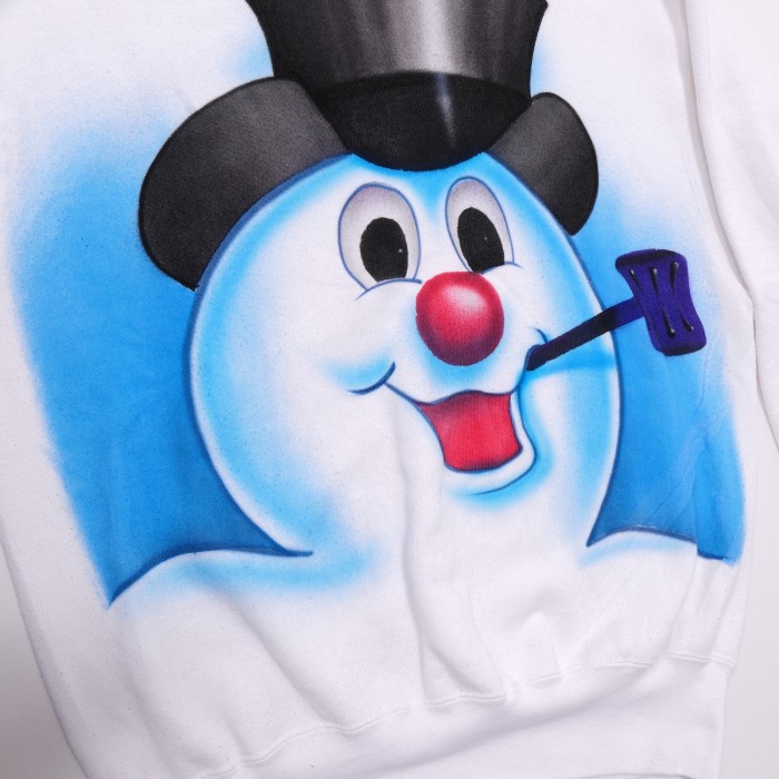 90's Airbrush Snowman Sweatshirt -L- | Vintage.City 빈티지숍, 빈티지 코디 정보