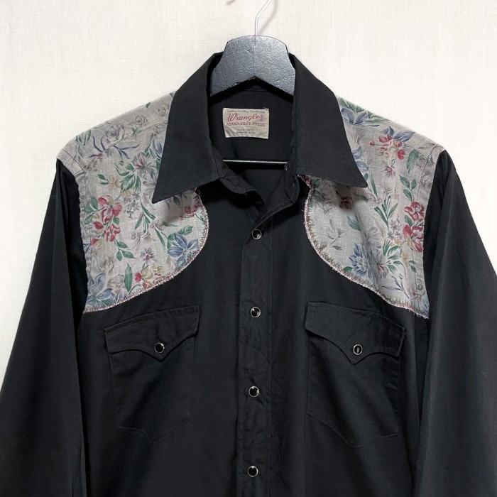 70s Wrangler USA製 ラングラー フラワーヨーク 花柄 ウエスタンシャツ | Vintage.City 古着屋、古着コーデ情報を発信