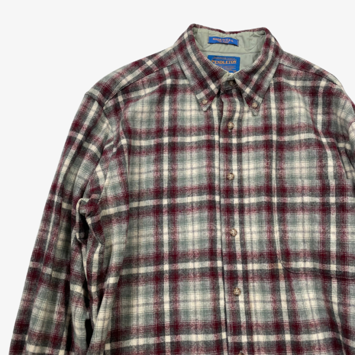 【PENDLETON】チェックウールボタンダウンネルシャツ USA製 | Vintage.City 古着屋、古着コーデ情報を発信