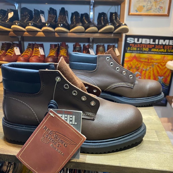 RED WING スチールトゥ 8212 Steel-Toe　７EE プレーントゥ 安全靴ブーツ デットストック PT91  BS021 | Vintage.City 古着屋、古着コーデ情報を発信