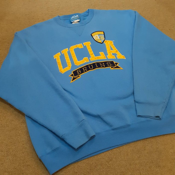 90s UCLA college embroidery sweat(made in USA) | Vintage.City 古着屋、古着コーデ情報を発信