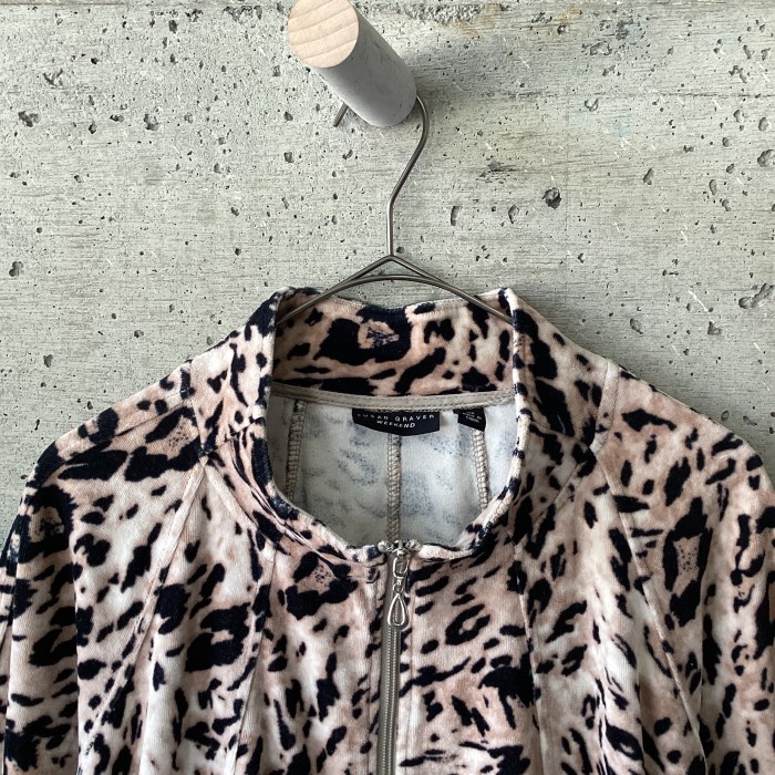 Zip leopard jacket | Vintage.City 빈티지숍, 빈티지 코디 정보