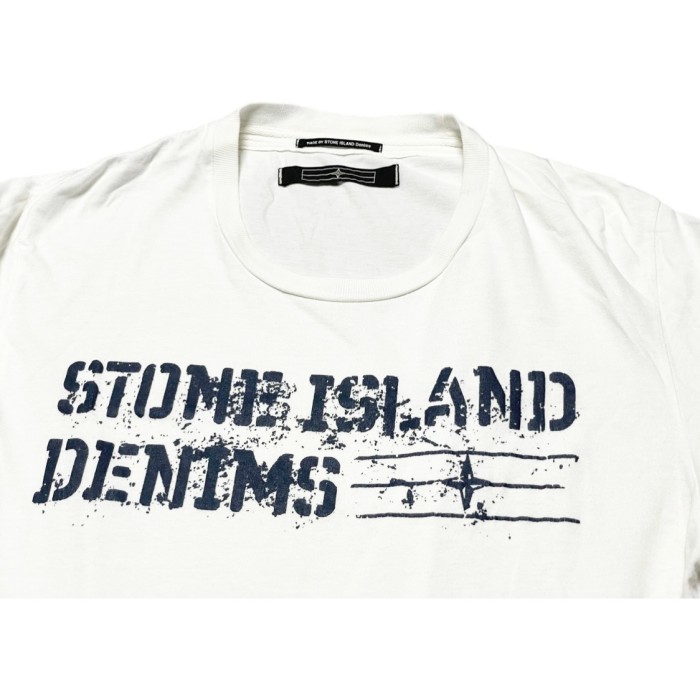 STONE ISLAND ロゴプリント半袖クルーネックTシャツ ホワイト Lサイズ | Vintage.City 古着屋、古着コーデ情報を発信