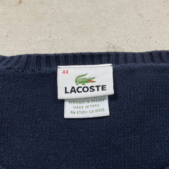 LACOSTE ラコステ コットンニットセーター メンズM-L相当 レディース | Vintage.City 빈티지숍, 빈티지 코디 정보