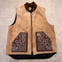 Remake Carhartt Duck Vest /リメイク　カーハート　スカーフ　ダック　ベスト | Vintage.City 古着屋、古着コーデ情報を発信