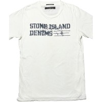 STONE ISLAND ロゴプリント半袖クルーネックTシャツ ホワイト Lサイズ | Vintage.City 빈티지숍, 빈티지 코디 정보