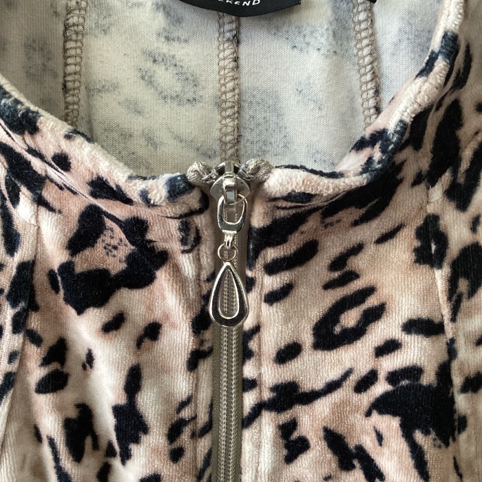 Zip leopard jacket | Vintage.City 빈티지숍, 빈티지 코디 정보