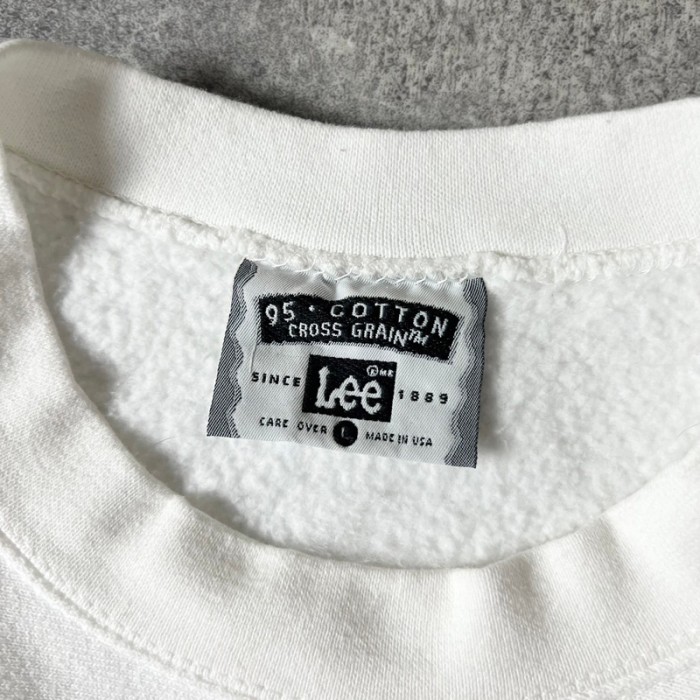 90s USA製 Lee ロゴ 刺繍 RWタイプ スウェット トレーナー L / 90年代 アメリカ製 オールド リバース ホワイト 白 | Vintage.City 古着屋、古着コーデ情報を発信