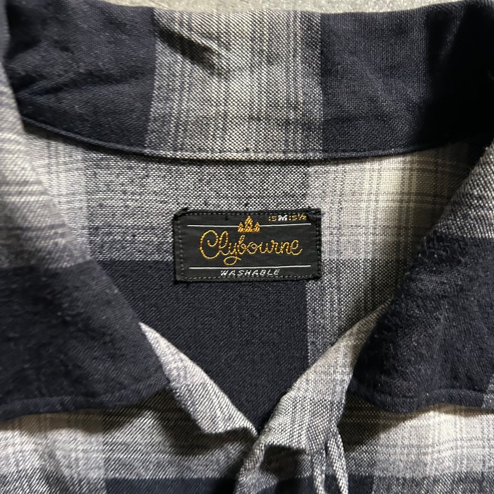 50s60s ヴィンテージレーヨンシャツ M ブラック オンブレチェック | Vintage.City 古着屋、古着コーデ情報を発信