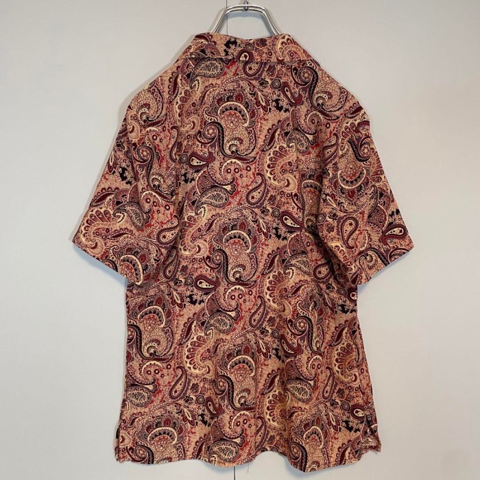 Vintage paisley design short sleeve shirt size M相当　配送C　アロハシャツ　ペイズリー　総柄デザイン | Vintage.City 빈티지숍, 빈티지 코디 정보